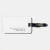 ユニークモダンスタイリッシュ白書 ラゲッジタグ (裏面横)