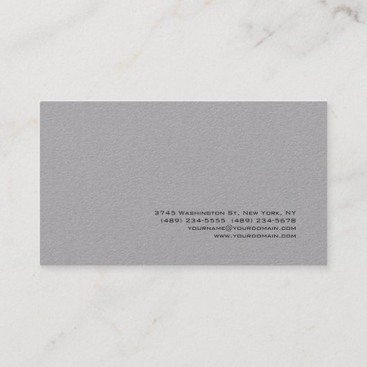 ユニークモダンスタイリッシュ白書 名刺 (裏面)