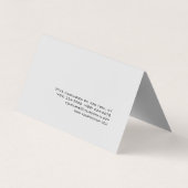 ユニークモダンスタイリッシュ白書 名刺 (裏面)