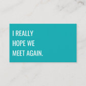 ユニークモダンターコイズタイポグラフィクリエイティブ 名刺 (正面)