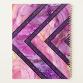 ユニークモダンピンク紫の幾何パーソナライズされたか プランナー手帳 (裏面)
