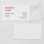 ユニークモダンプロフェッショナルデザイン 名刺 (正面/裏面)