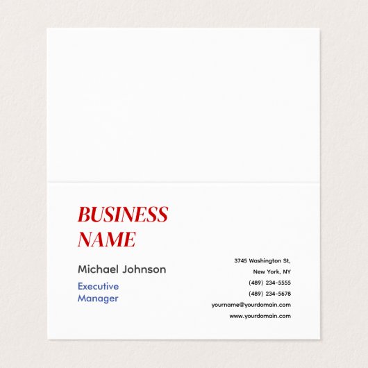 ユニークモダンプロフェッショナルデザイン 名刺 (外部フラット)