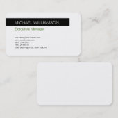 ユニークモダンプロフェッショナル白黒 名刺 (正面/裏面)