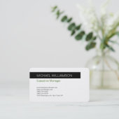 ユニークモダンプロフェッショナル白黒 名刺 (スタンド正面)