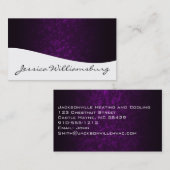 ユニークモダンプロフェッショナル紫の名刺 名刺 (正面/裏面)