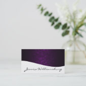 ユニークモダンプロフェッショナル紫の名刺 名刺 (スタンド正面)