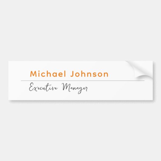 ユニークモダンプロフェッショナル バンパーステッカー (正面)