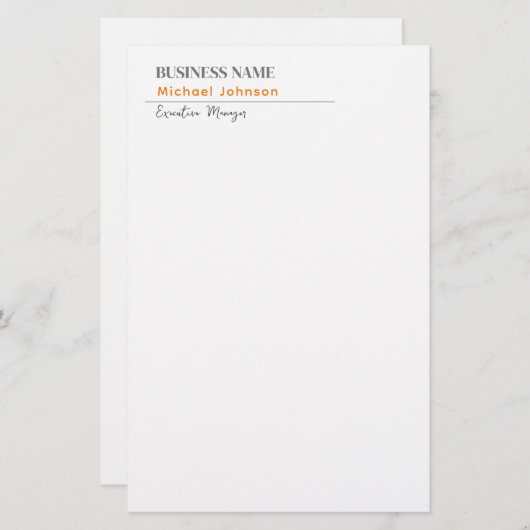 ユニークモダンプロフェッショナル 便箋 (正面/裏面)