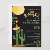 ユニークモダン先メキシコスタイル植物学 招待状 (正面)
