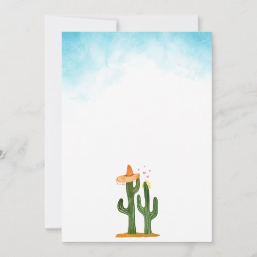 ユニークモダン先メキシコスタイル植物学 招待状 (裏面)