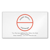 ユニークモダン小白黒曲率 マグネット名刺 (正面)