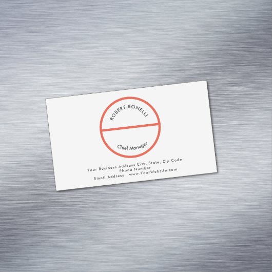 ユニークモダン小白黒曲率 マグネット名刺 (インサイチュ)