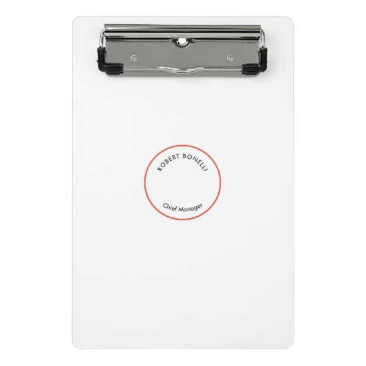 ユニークモダン小白黒曲率 ミニクリップボード (正面)