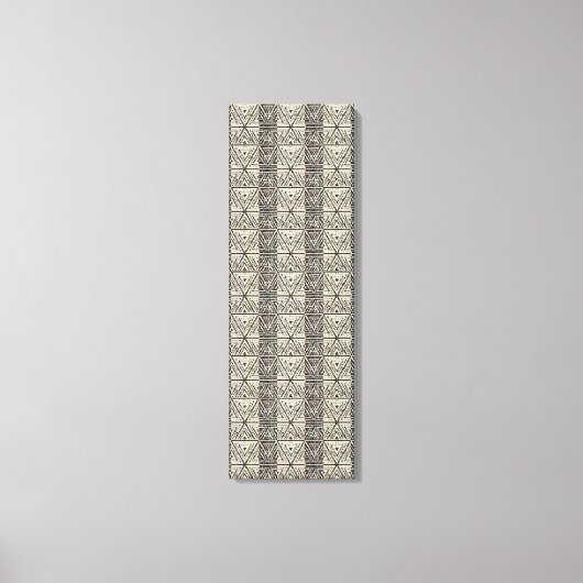 ユニークモダン抽象芸術幾何学的ピクセルパターン芸術 キャンバスプリント (正面)