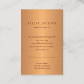 ユニークモダン抽象芸術筆跡金ゴールドモノグラム 名刺 (裏面)