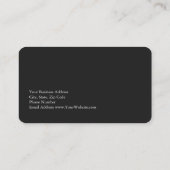 ユニークモダン灰色スタイリッシュ赤 名刺 (裏面)