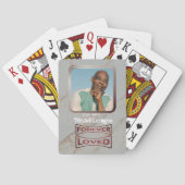 ユニークモダン白大理石の男性記念写真 トランプ (裏面)