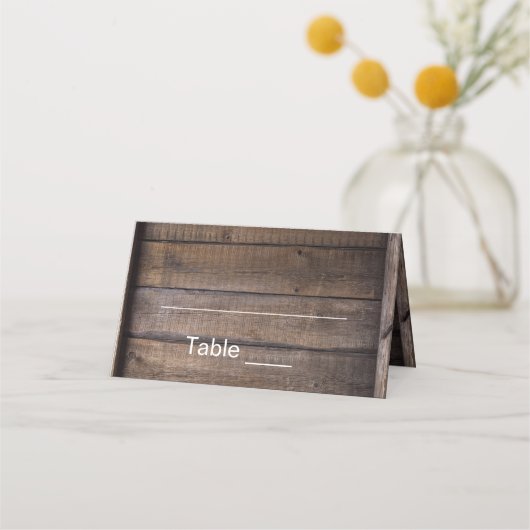 ユニークモダン素朴ウ結婚ド座席表 プレイスカード (正面)