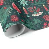 ユニークモダン花柄 ラッピングペーパー (ロールコーナー)