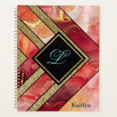 ユニークモダン金ゴールド プランナー手帳 (正面)