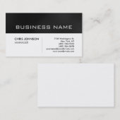 ユニークモダン黒グレー白名刺 名刺 (正面/裏面)