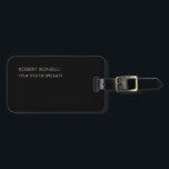 ユニークモダン黒スタイリッシュ ラゲッジタグ<br><div class="desc">ミニマルで魅力的なシンプルデザインを探してる？人々の注意を正しく引き付けるだろう遠くにが、あまりにも複雑ではない、このデザインはあなたのためである。</div>