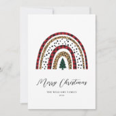 ユニークモダンChristmas Rainbow Non-Photo シーズンカード (正面)