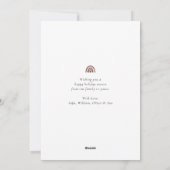 ユニークモダンChristmas Rainbow Non-Photo シーズンカード (裏面)