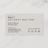 ユニークモダンGreyエステートのホーム実在ロゴ 名刺 (裏面)