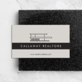 ユニークモダンGreyエステートのホーム実在ロゴ 名刺