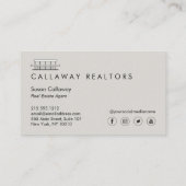 ユニークモダンHome Logo II on Gray 実在 Estate 名刺 (裏面)