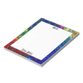 ユニークモノグラムのカラフル名 ノートパッド (回転)