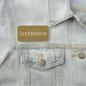 ユニークモノグラムの自然ゴールデンフエエレガントブラウン 名札 (インサイチュ)