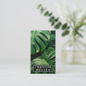 ユニークモンステ葉ラ植物写真 名刺 (スタンド正面)