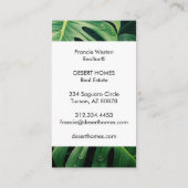 ユニークモンステ葉ラ植物写真 名刺 (裏面)