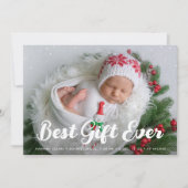 ユニークレタリング休日誕生 案内状 (正面)