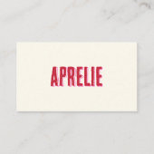 ユニークレッドモダンピンククリエイティブプロフェッショナル 名刺 (正面)