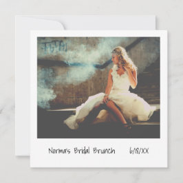 ユニークレトロインスタントフォトブライダルブランチ 招待状