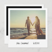 ユニークレトロインスタント写スペインの真結婚の 招待状 (正面/裏面)