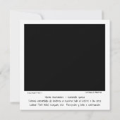 ユニークレトロインスタント写スペインの真結婚の 招待状 (裏面)