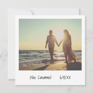 ユニークレトロインスタント写スペインの真結婚の 招待状