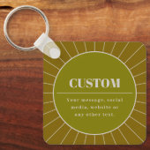 ユニークレトロインスパイア編集可能デザインテンプレート キーホルダー (正面)