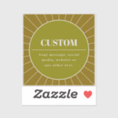 ユニークレトロインスパイア編集可能デザインテンプレート シール (シート)