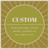 ユニークレトロインスパイア編集可能デザインテンプレート シール (正面)