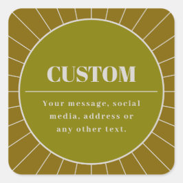 ユニークレトロインスパイア編集可能デザインテンプレート スクエアシール