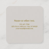 ユニークレトロインスパイア編集可能デザインテンプレート スクエア名刺 (裏面)