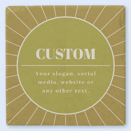 ユニークレトロインスパイア編集可能デザインテンプレート ストーンコースター