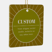 ユニークレトロインスパイア編集可能デザインテンプレート セラミックオーナメント (右)