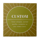 ユニークレトロインスパイア編集可能デザインテンプレート タイル (正面)